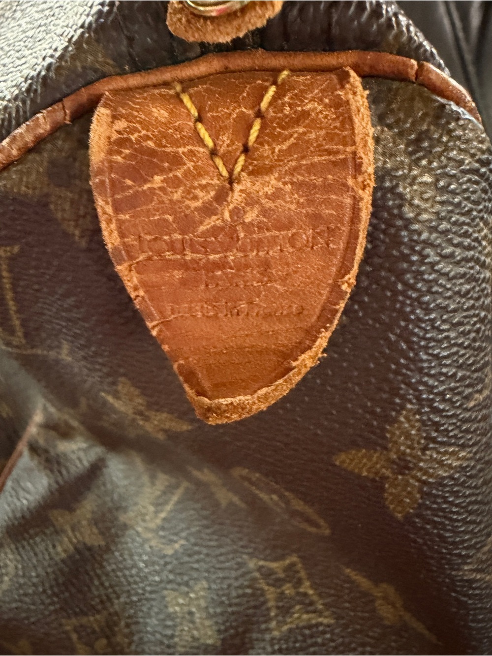 Louis Vuitton Monogram Canvas Brown Top Handle Satchel with Tan Accents - Picture 3 of 8